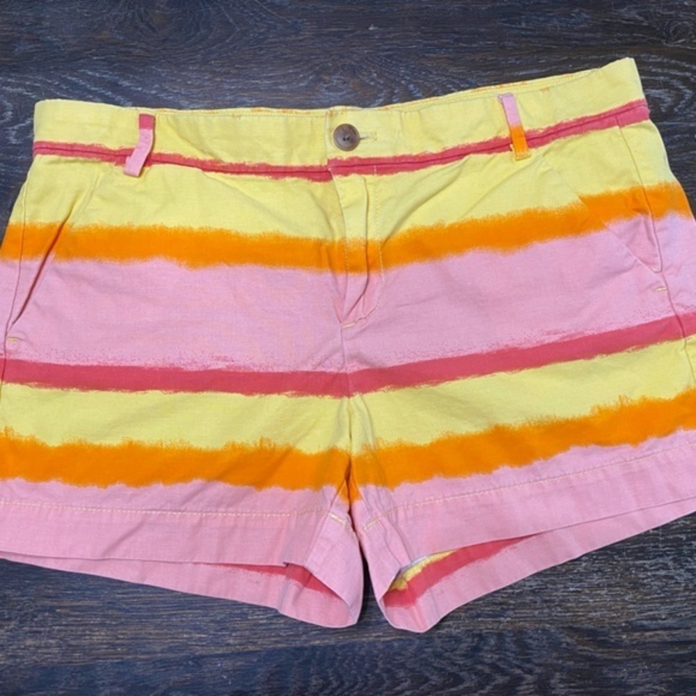 Khakis by GAP Pink Orange Yellow Summer Sunrise Sunkissed Shorts 8
